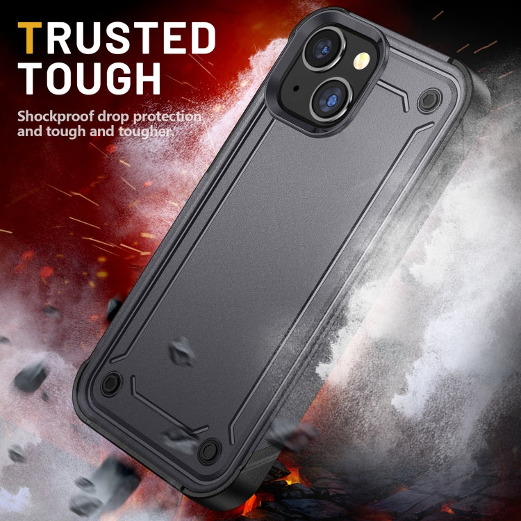 For iPhone 14 Plus 2 in 1 Soft TPU Hard PC Phone Case