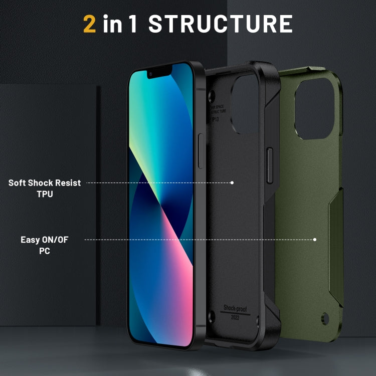 For iPhone 14 Plus 2 in 1 Soft TPU Hard PC Phone Case