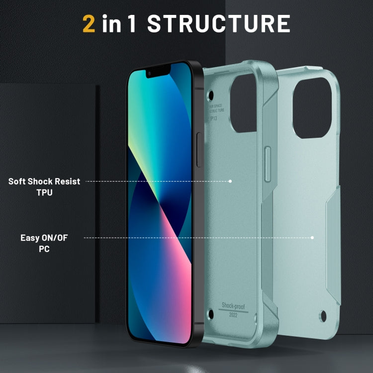 For iPhone 14 Plus 2 in 1 Soft TPU Hard PC Phone Case