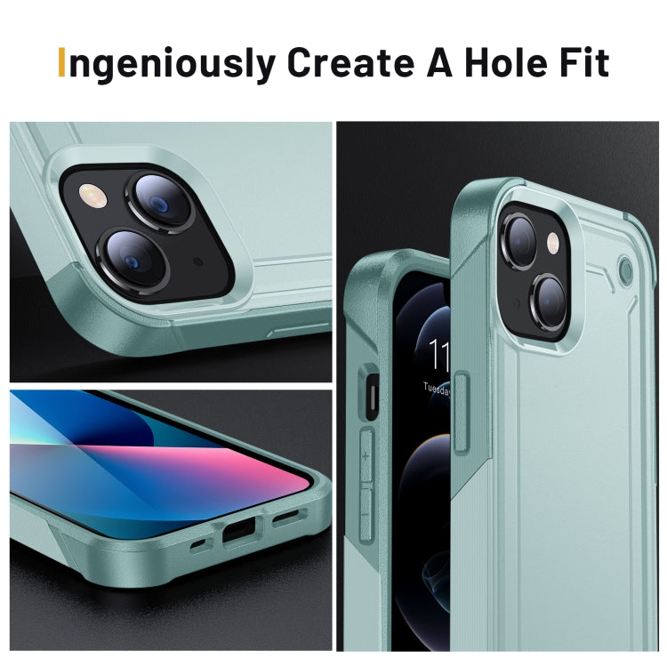 For iPhone 14 Plus 2 in 1 Soft TPU Hard PC Phone Case