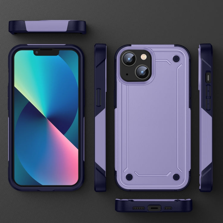 For iPhone 14 Plus 2 in 1 Soft TPU Hard PC Phone Case