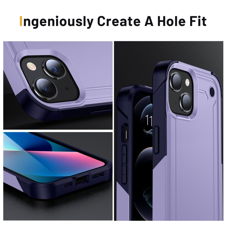 For iPhone 14 Plus 2 in 1 Soft TPU Hard PC Phone Case