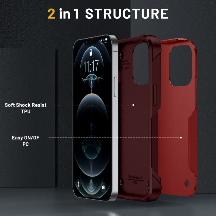 For iPhone 14 Pro 2 in 1 Soft TPU Hard PC Phone Case