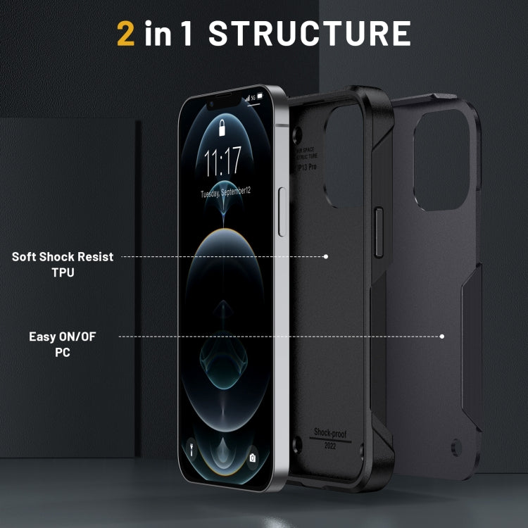 For iPhone 14 Pro 2 in 1 Soft TPU Hard PC Phone Case