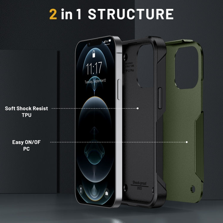 For iPhone 14 Pro 2 in 1 Soft TPU Hard PC Phone Case