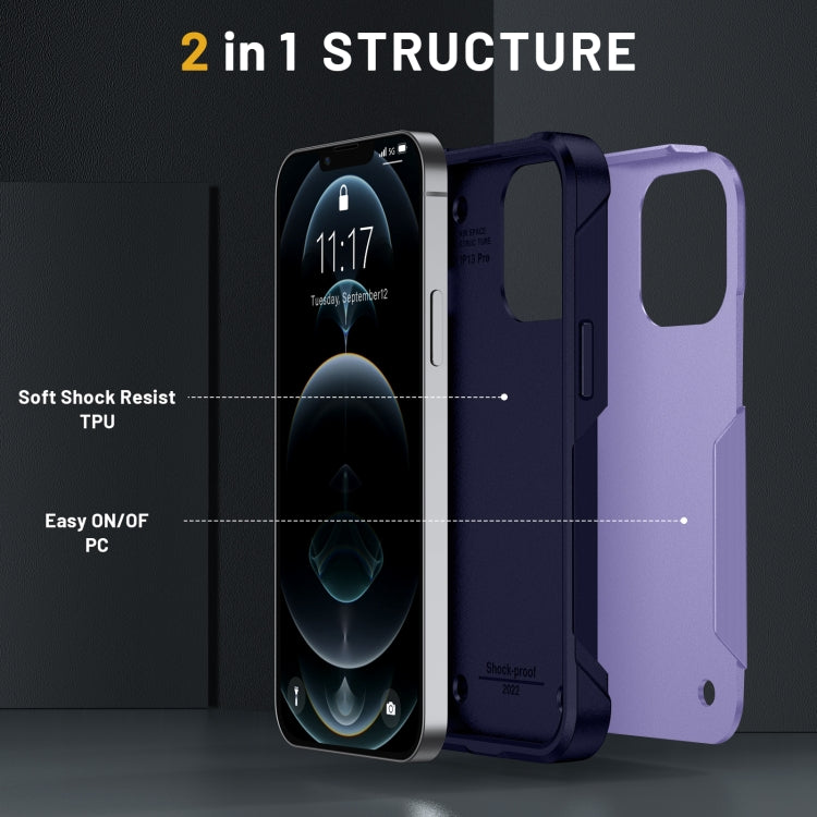 For iPhone 14 Pro 2 in 1 Soft TPU Hard PC Phone Case