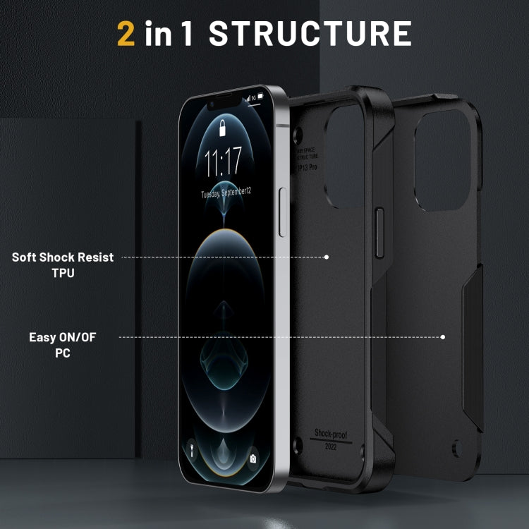 For iPhone 14 Pro Max 2 in 1 Soft TPU Hard PC Phone Case