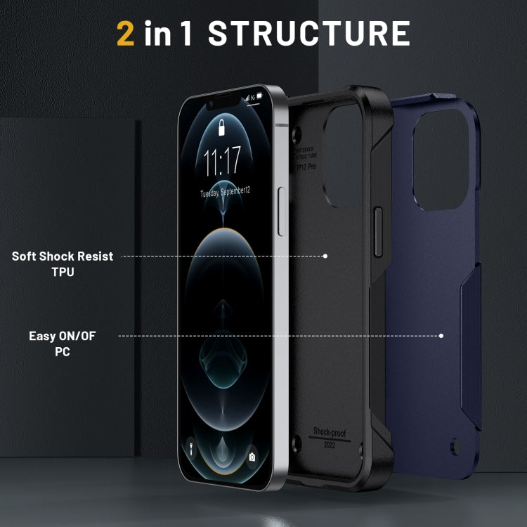 For iPhone 14 Pro Max 2 in 1 Soft TPU Hard PC Phone Case