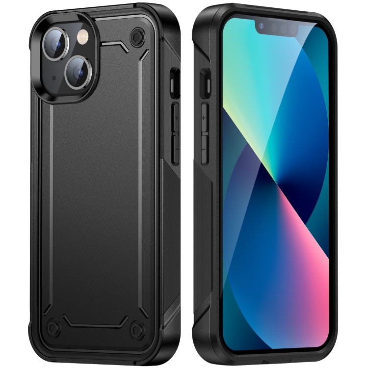 For iPhone 13 2 in 1 Soft TPU Hard PC Phone Case
