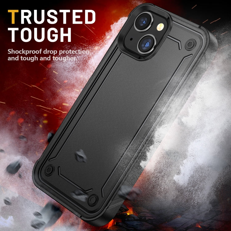 For iPhone 13 2 in 1 Soft TPU Hard PC Phone Case