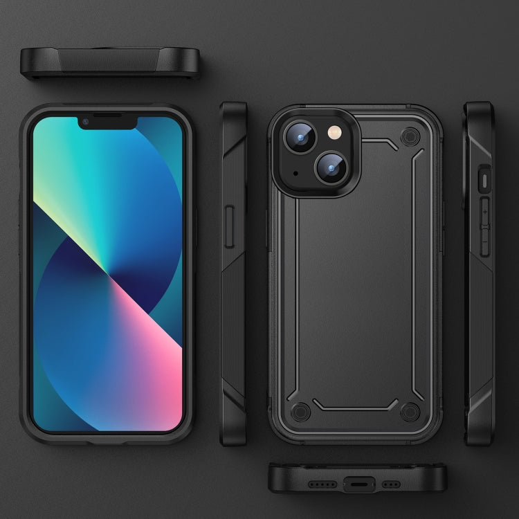 For iPhone 13 2 in 1 Soft TPU Hard PC Phone Case