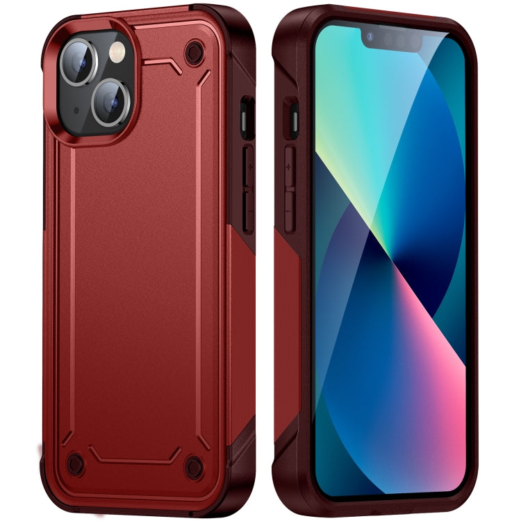 For iPhone 13 2 in 1 Soft TPU Hard PC Phone Case