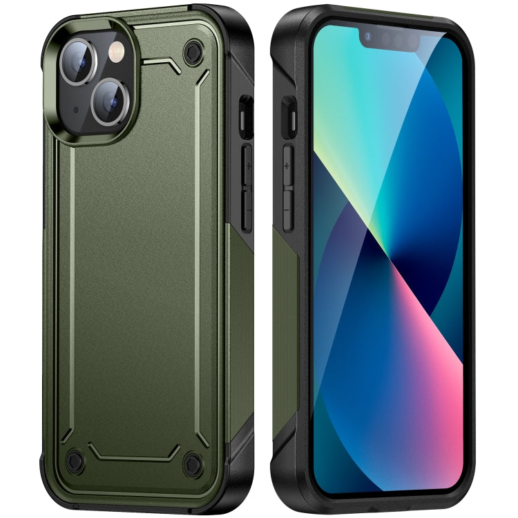 For iPhone 13 2 in 1 Soft TPU Hard PC Phone Case