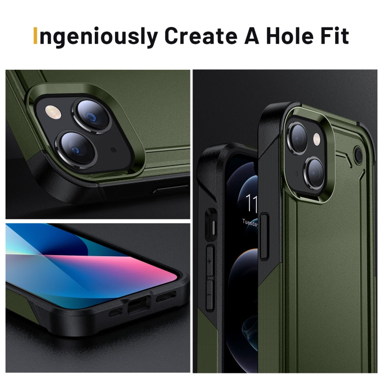 For iPhone 13 2 in 1 Soft TPU Hard PC Phone Case