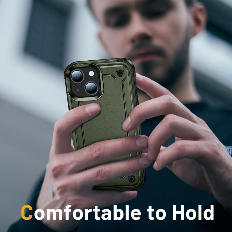 For iPhone 13 2 in 1 Soft TPU Hard PC Phone Case