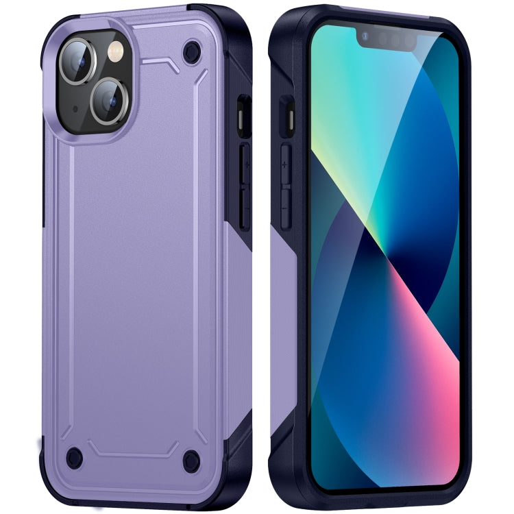 For iPhone 13 2 in 1 Soft TPU Hard PC Phone Case