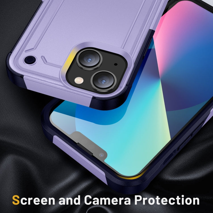 For iPhone 13 2 in 1 Soft TPU Hard PC Phone Case
