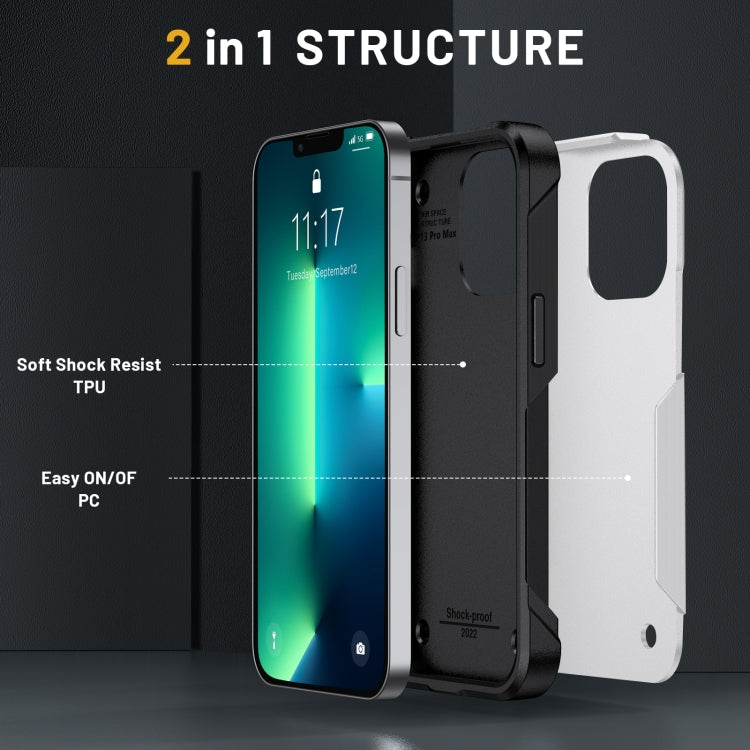 For iPhone 13 Pro Max 2 in 1 Soft TPU Hard PC Phone Case