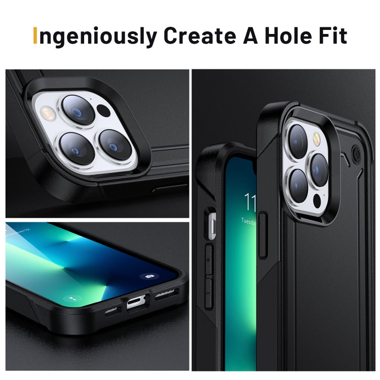 For iPhone 13 Pro Max 2 in 1 Soft TPU Hard PC Phone Case