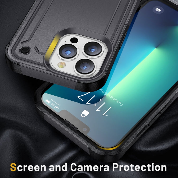 For iPhone 13 Pro Max 2 in 1 Soft TPU Hard PC Phone Case