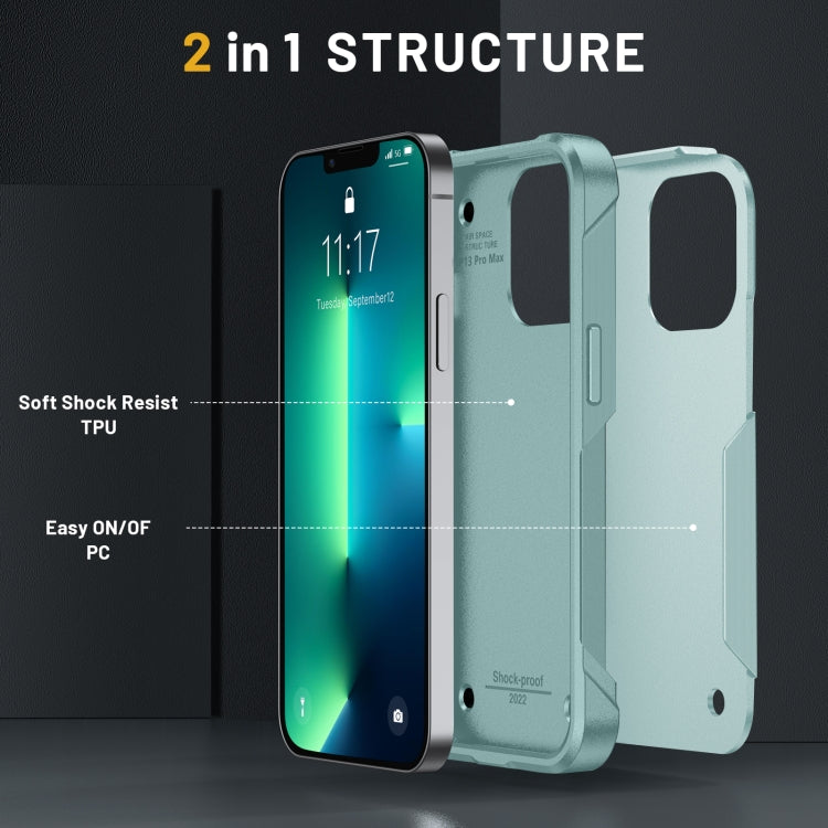 For iPhone 13 Pro Max 2 in 1 Soft TPU Hard PC Phone Case