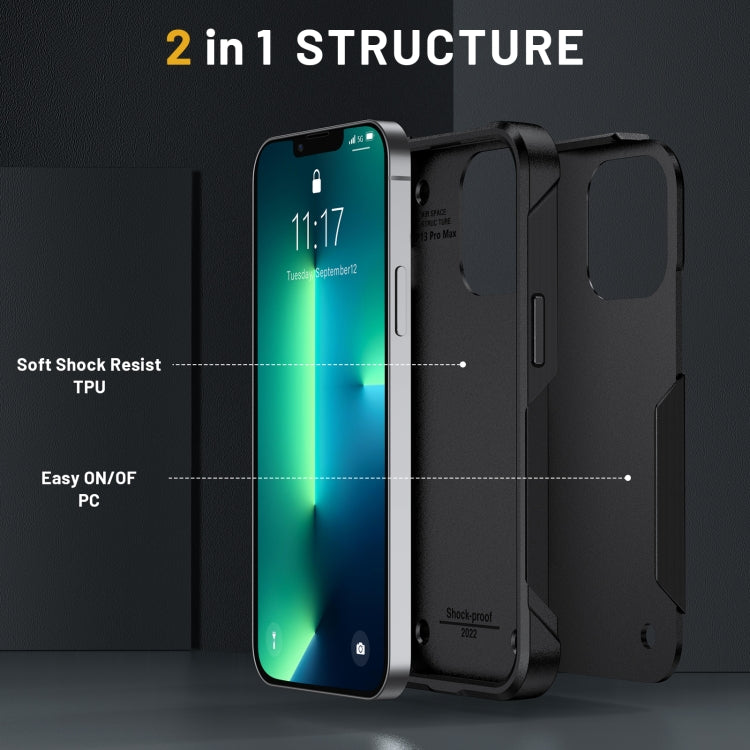For iPhone 12 / 12 Pro 2 in 1 Soft TPU Hard PC Phone Case