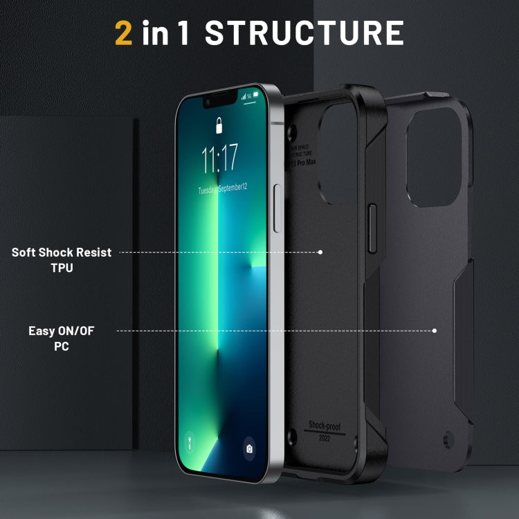 For iPhone 12 / 12 Pro 2 in 1 Soft TPU Hard PC Phone Case