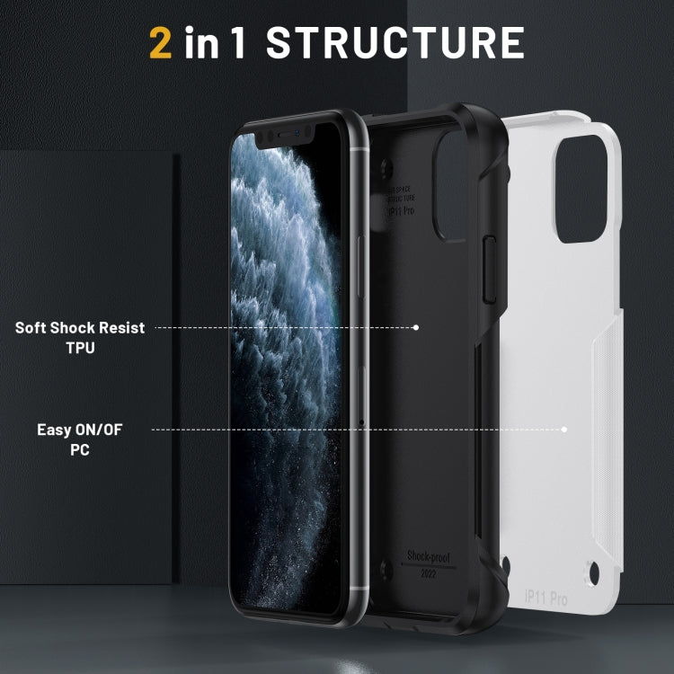 For iPhone 11 2 in 1 Soft TPU Hard PC Phone Case