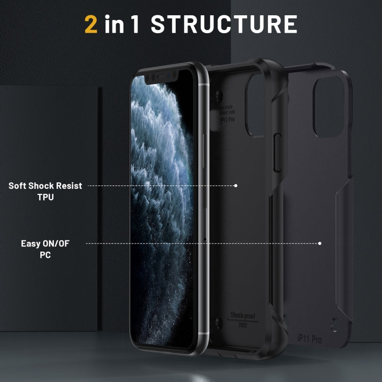 For iPhone 11 2 in 1 Soft TPU Hard PC Phone Case