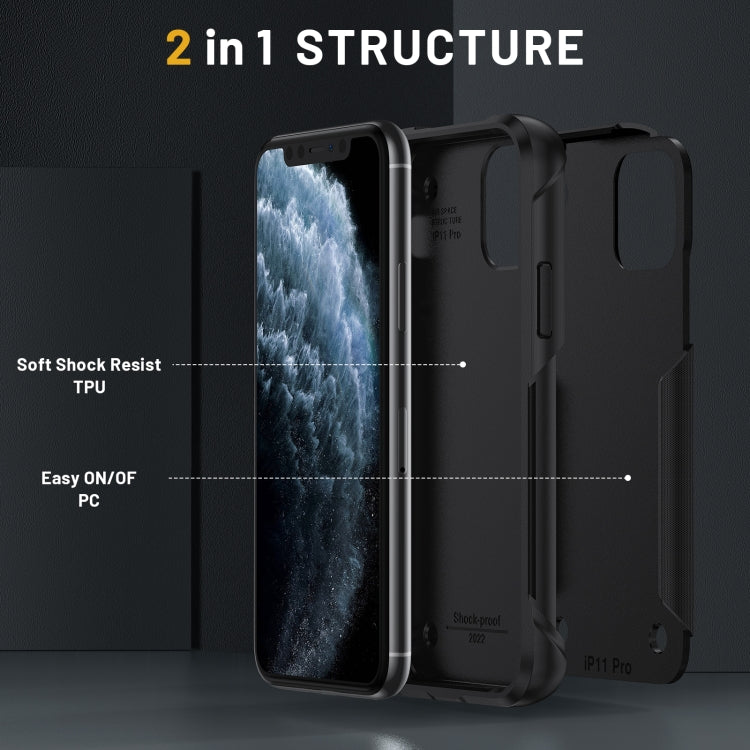 For iPhone 11 Pro 2 in 1 Soft TPU Hard PC Phone Case