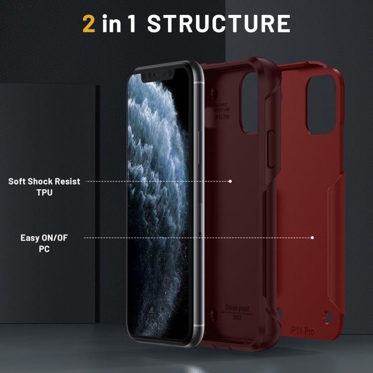 For iPhone 11 Pro 2 in 1 Soft TPU Hard PC Phone Case