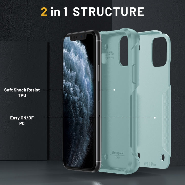 For iPhone 11 Pro 2 in 1 Soft TPU Hard PC Phone Case
