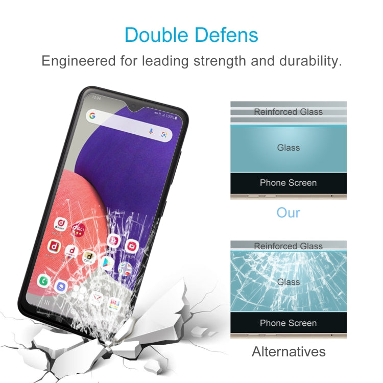 For Samsung Galaxy A22e 50pcs 0.26mm 9H 2.5D Tempered Glass Film