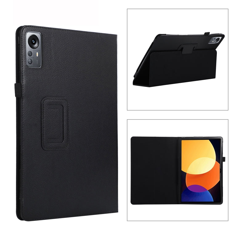 For Xiaomi Pad 5 Pro 12.4 Litchi Texture Leather Tablet Case with Holder