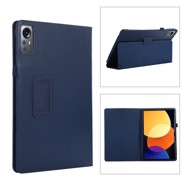 For Xiaomi Pad 5 Pro 12.4 Litchi Texture Leather Tablet Case with Holder