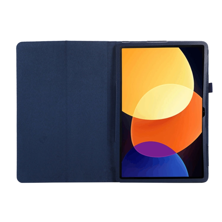 For Xiaomi Pad 5 Pro 12.4 Litchi Texture Leather Tablet Case with Holder