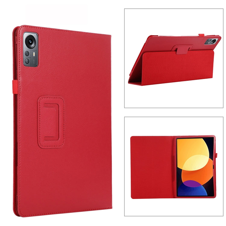 For Xiaomi Pad 5 Pro 12.4 Litchi Texture Leather Tablet Case with Holder
