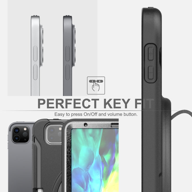 For iPad Pro 11 inch (2020) Shockproof Protective Tablet Case with Holder & Hand Strap & Pen Slot