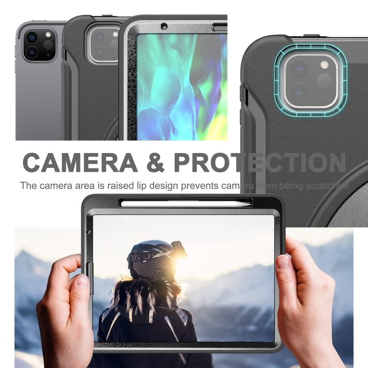 For iPad Pro 11 inch (2020) Shockproof Protective Tablet Case with Holder & Hand Strap & Pen Slot