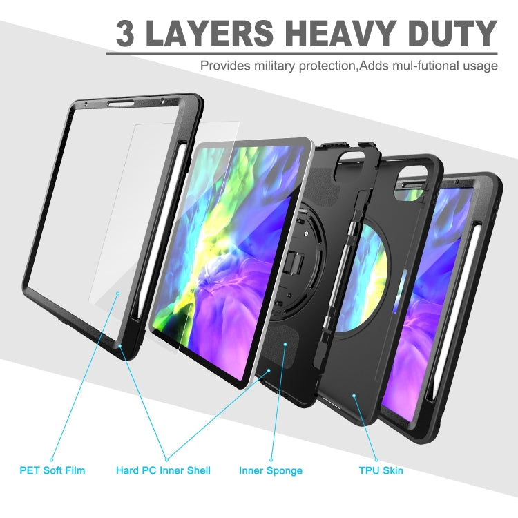 For iPad Pro 11 inch (2020) Shockproof Protective Tablet Case with Holder & Hand Strap & Pen Slot