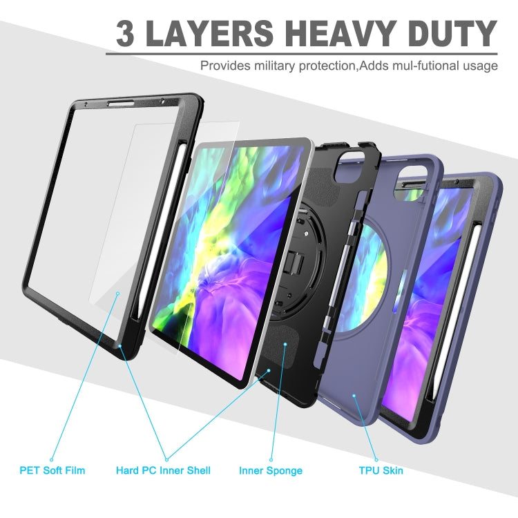 For iPad Pro 11 inch (2020) Shockproof Protective Tablet Case with Holder & Hand Strap & Pen Slot