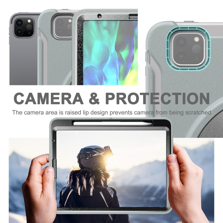 For iPad Pro 11 inch (2020) Shockproof Protective Tablet Case with Holder & Hand Strap & Pen Slot