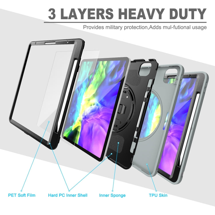 For iPad Pro 11 inch (2020) Shockproof Protective Tablet Case with Holder & Hand Strap & Pen Slot