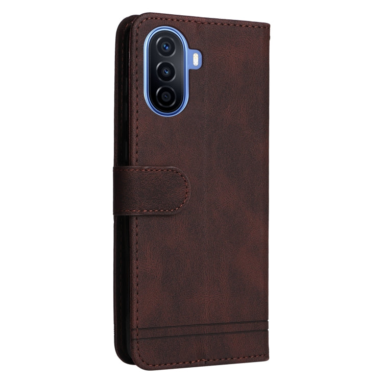 For Huawei nova Y70 / Y70 Plus / Enjoy 50 Skin Feel Life Tree Metal Button Leather Phone Case