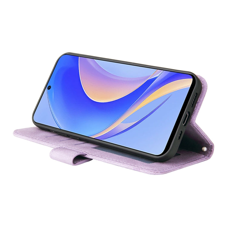 For Huawei nova Y90 / Enjoy 50 Pro Skin Feel Life Tree Metal Button Leather Phone Case