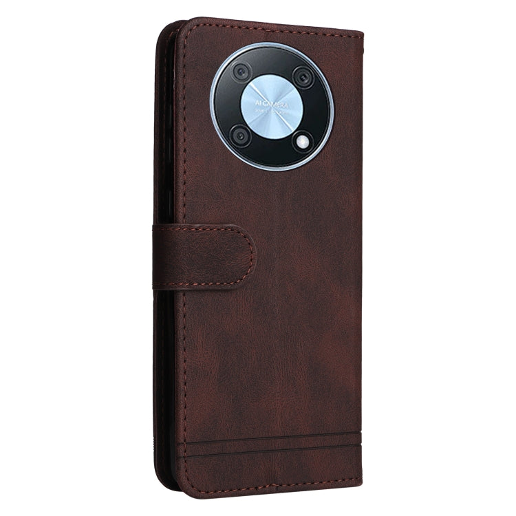 For Huawei nova Y90 / Enjoy 50 Pro Skin Feel Life Tree Metal Button Leather Phone Case
