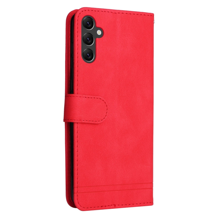 For Samsung Galaxy A14 5G Skin Feel Life Tree Metal Button Leather Phone Case