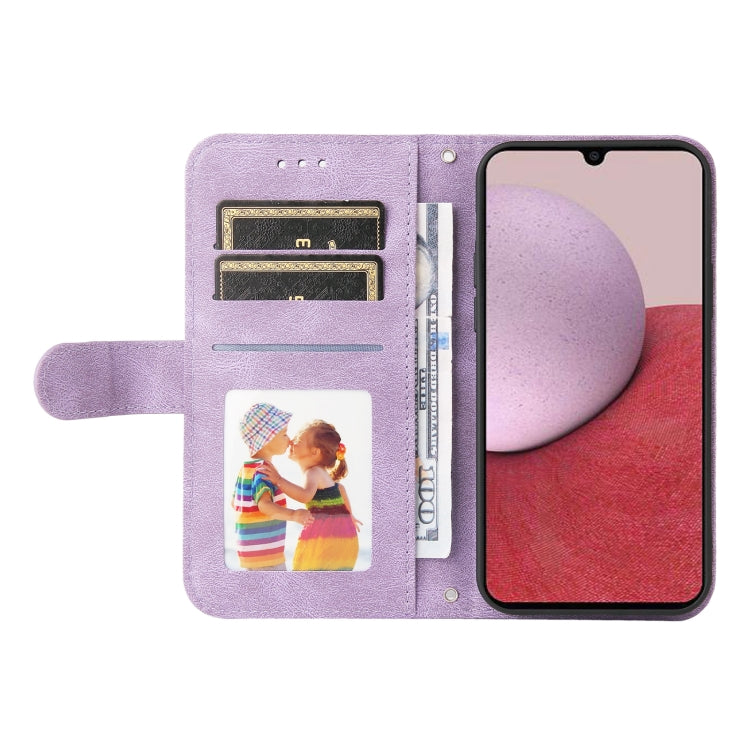 For Samsung Galaxy A14 5G Skin Feel Life Tree Metal Button Leather Phone Case