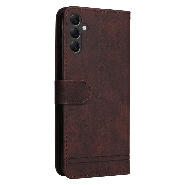 For Samsung Galaxy A14 5G Skin Feel Life Tree Metal Button Leather Phone Case
