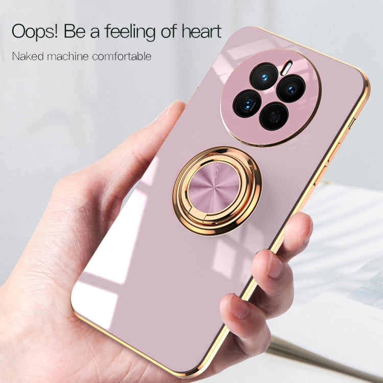 For Huawei Mate 50 Pro 6D Electroplating Ring Phone Case